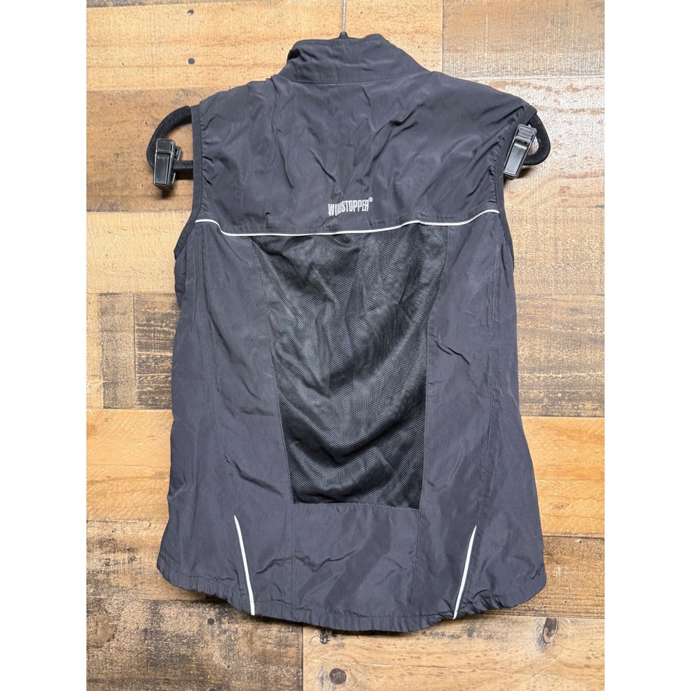 Gore Bike Wear Windstopper Cycling Vest Black Womens Size 38 Full Zip Mesh Back - Picture 6 of 8